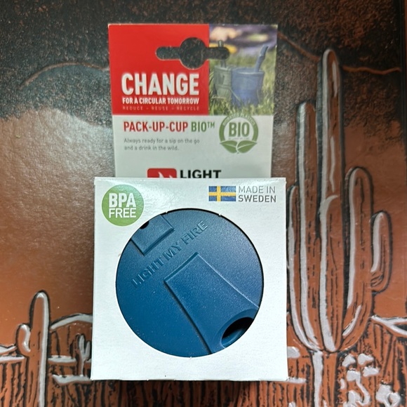 Light My Fire *NIB* 240ML Bioplastic Pack-Up Collapsible Cup, Blue - Picture 2 of 10